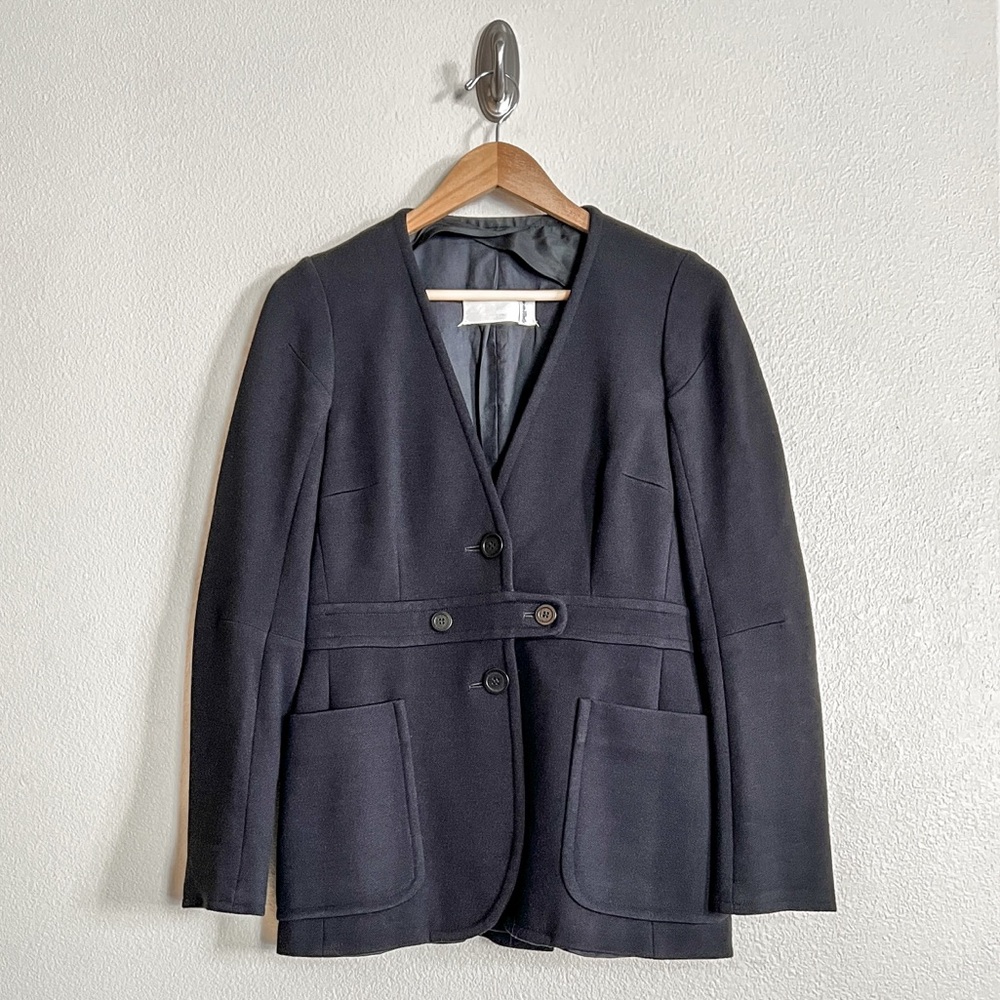 Vintage MAISON MARTIN MARGIELA F/W 1993 Wool Double Breasted Jacket in Black